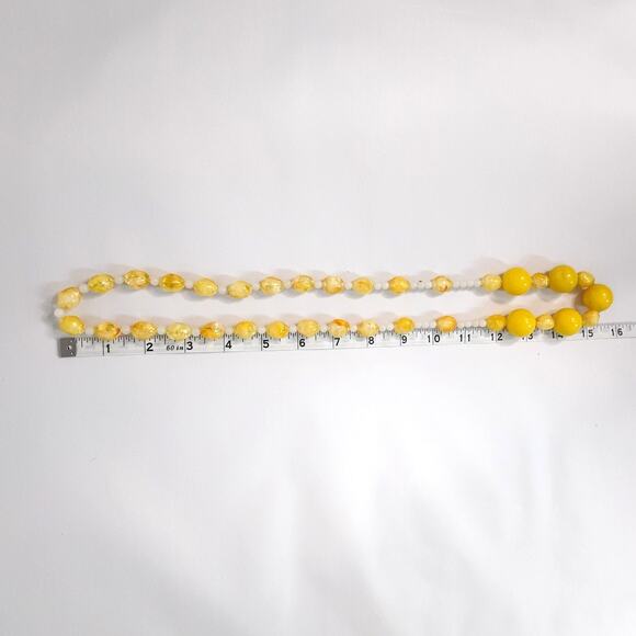 Stunning Infinity Yellow and White Orange Summer Necklace - Picture 4 of 4